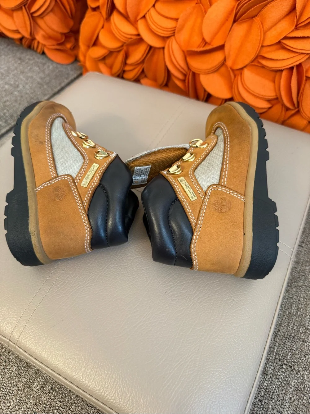 Timberland Leather Field Toddler Boots in the classic Wheat color-way